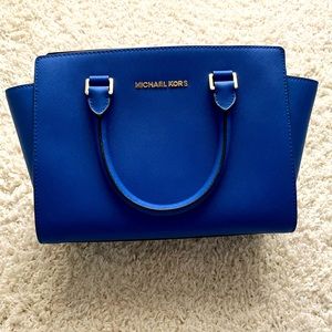 EUC Michael Kors Royal Blue Satchel